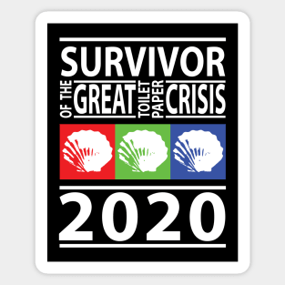 3 Seashells Toilet Paper Survivor 2020 (WHITE RGB) Sticker